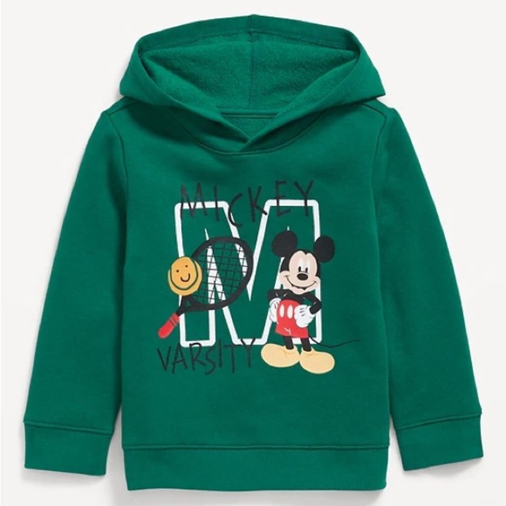 Old Navy Disney Mickey Mouse Green Kids Hoodie Sweatshirt